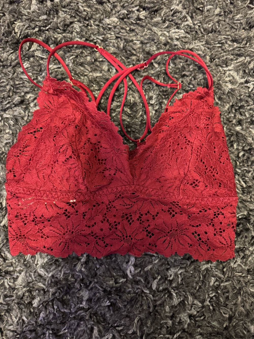 Victoria's Secret PINK Burgundy Lace Bralette